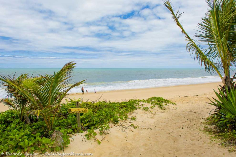 Imagem da chegada na Praia de Caraiva.